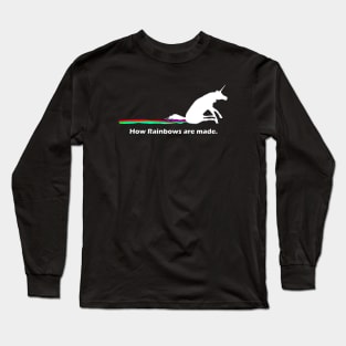 How Rainbows Are Made Unicorn Long Sleeve T-Shirt